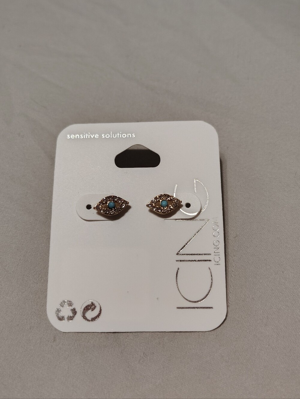 Gold Eye Stud Earrings